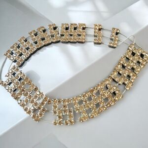 Gold CZ Sparkle stretch necklace
